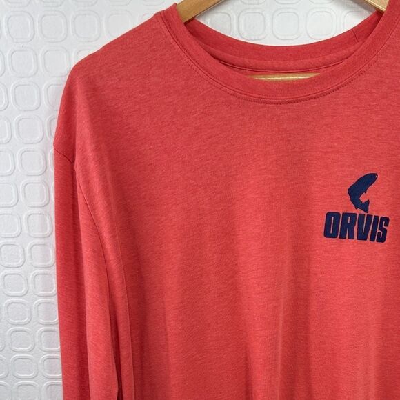 Orvis drirelease Long Sleeve Logo Shirt Size XL Color Coral - Picture 4 of 11